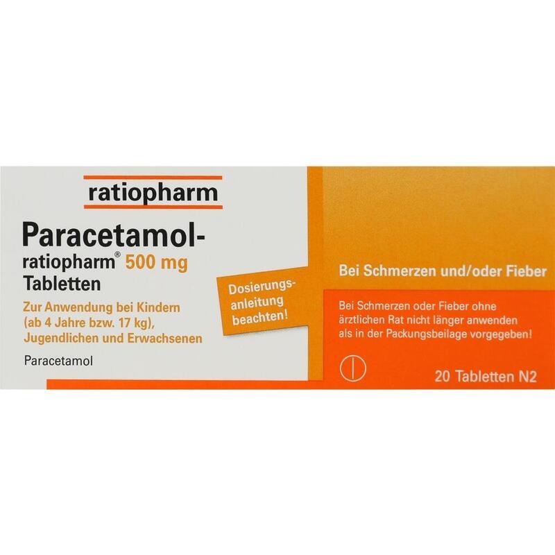 PARACETAMOL-ratiopharm 500 mg Tabletten