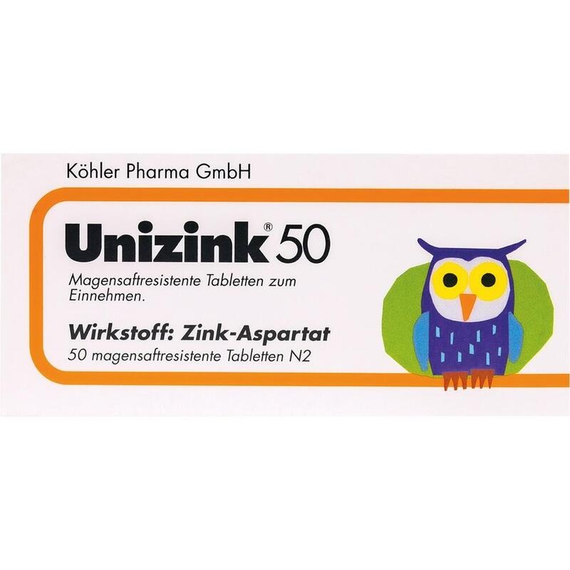 UNIZINK 50 magensaftresistente Tabletten