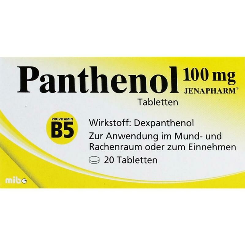 PANTHENOL 100 mg Jenapharm Tabletten
