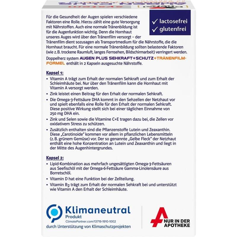 DOPPELHERZ Augen plus Sehkraft+Schutz system Kaps.