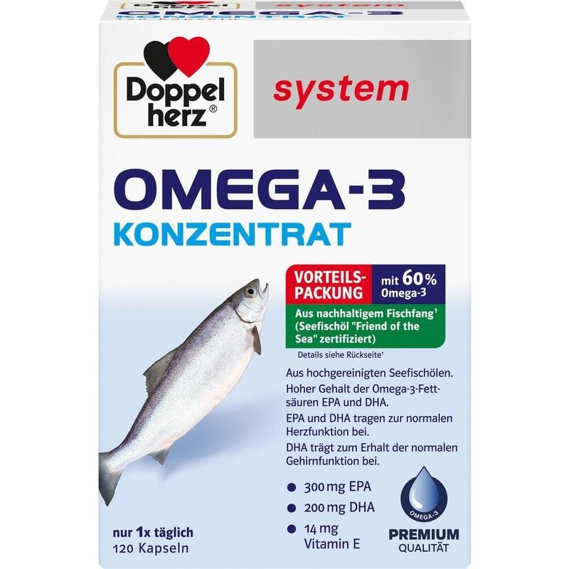 DOPPELHERZ Omega-3 Konzentrat system Kapseln