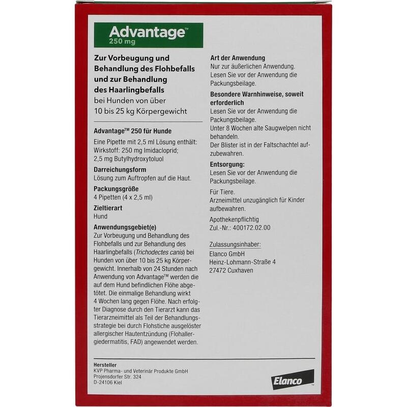 ADVANTAGE 250 Lösung f.Hunde 10-25 kg