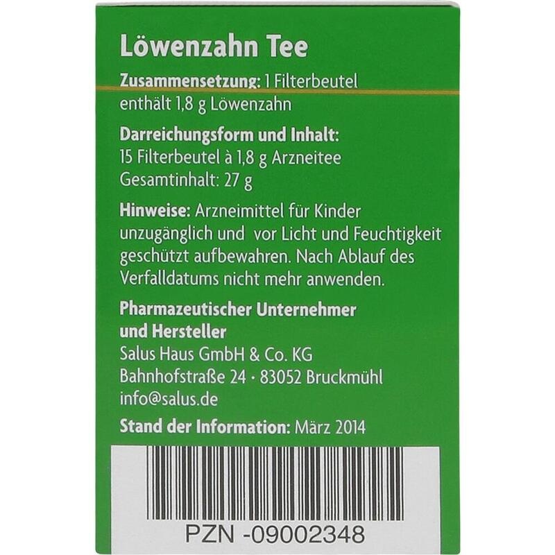 LÖWENZAHN ARZNEITEE Taraxaci rad.c.herb.Bio Salus