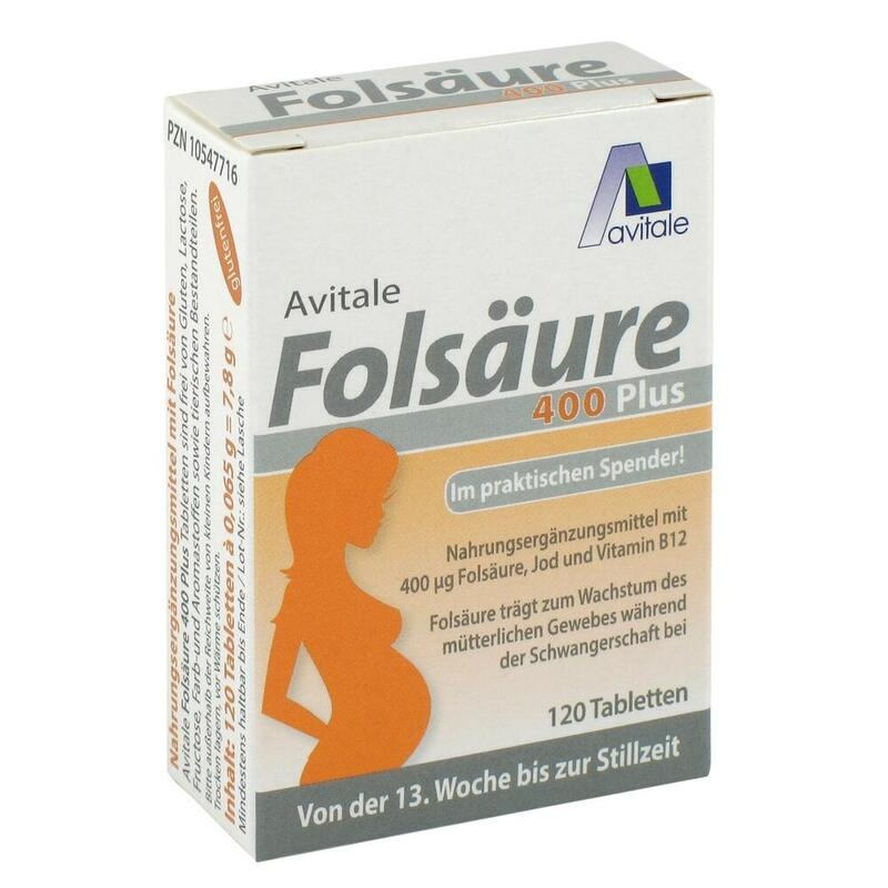 FOLSÄURE 400 Plus B12+Jod Tabletten