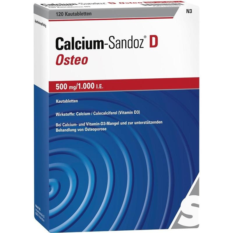 CALCIUM SANDOZ D Osteo 500 mg/1.000 I.E. Kautabl.