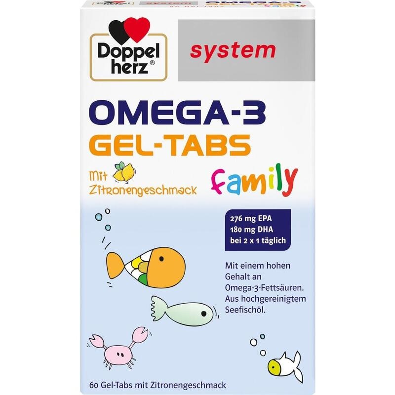 DOPPELHERZ Omega-3 Gel-Tabs family system