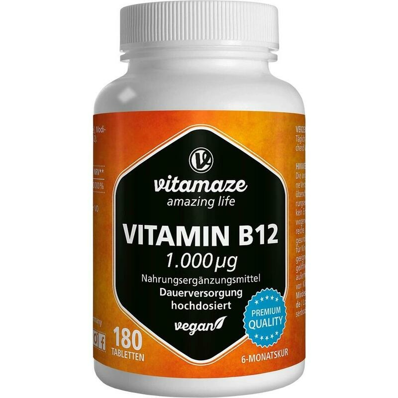 VITAMIN B12 1000 μg hochdosiert vegan Tabletten