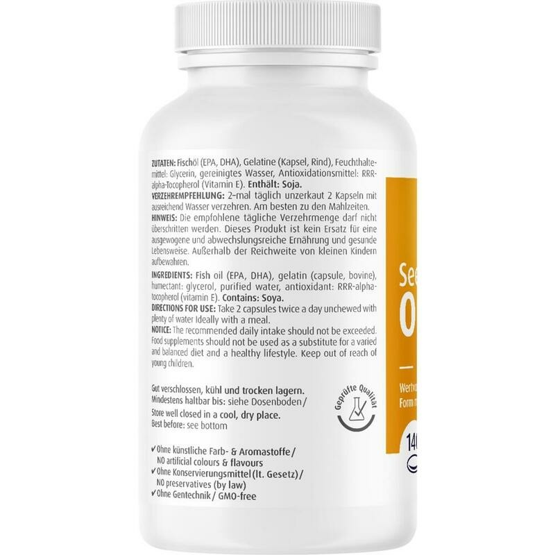 OMEGA-3 1000 mg Seefischöl Softgel-Kapseln hochdo.