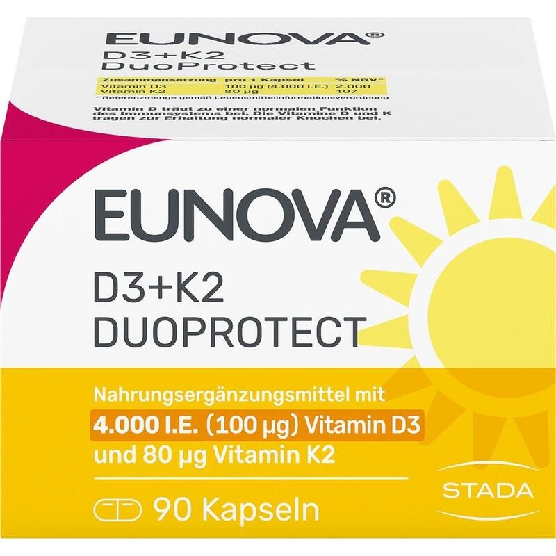 EUNOVA DuoProtect D3+K2 4000 I.E./80 μg Kapseln