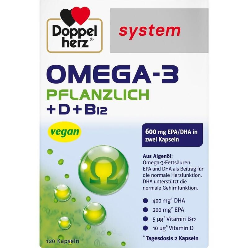 DOPPELHERZ Omega-3 pflanzlich system Kapseln