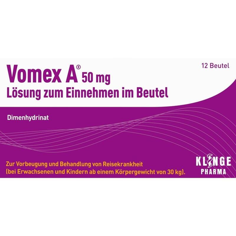VOMEX A 50 mg Lsg.z.Einnehmen im Beutel