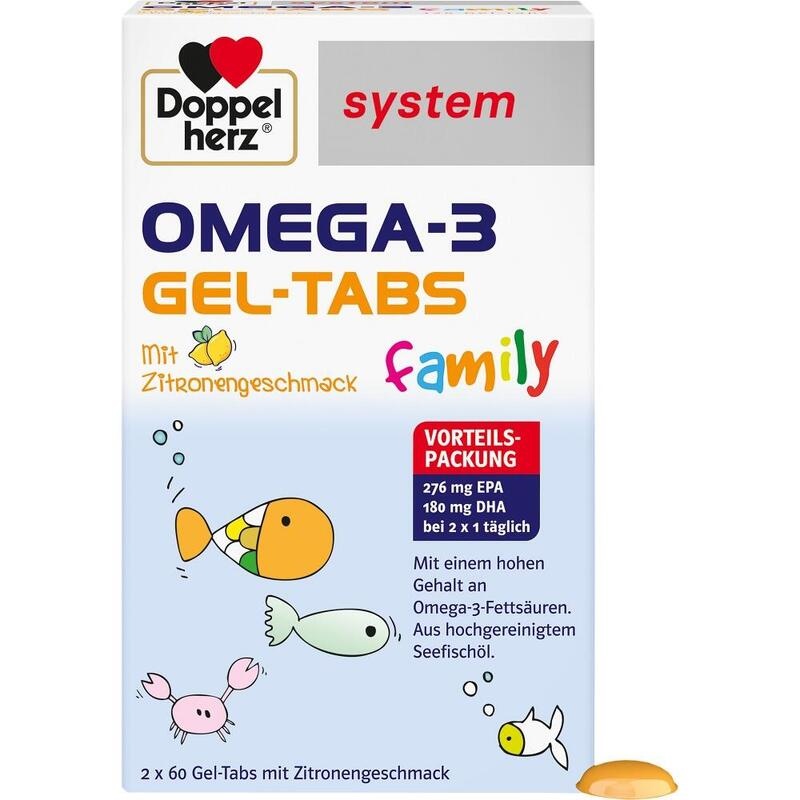 DOPPELHERZ Omega-3 Gel-Tabs family system