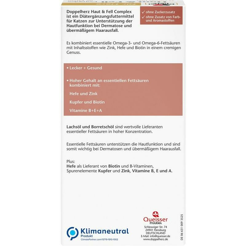 DOPPELHERZ für Tiere Haut&Fell Compl.Port.B.f.Kat.