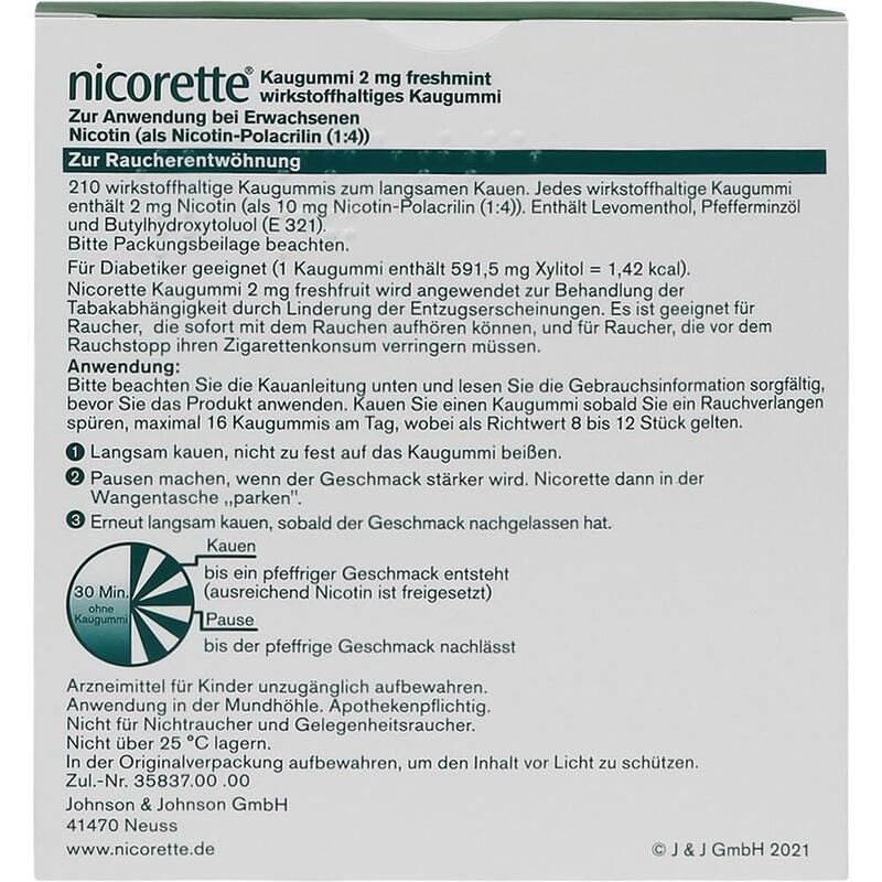 NICORETTE Kaugummi 2 mg freshmint