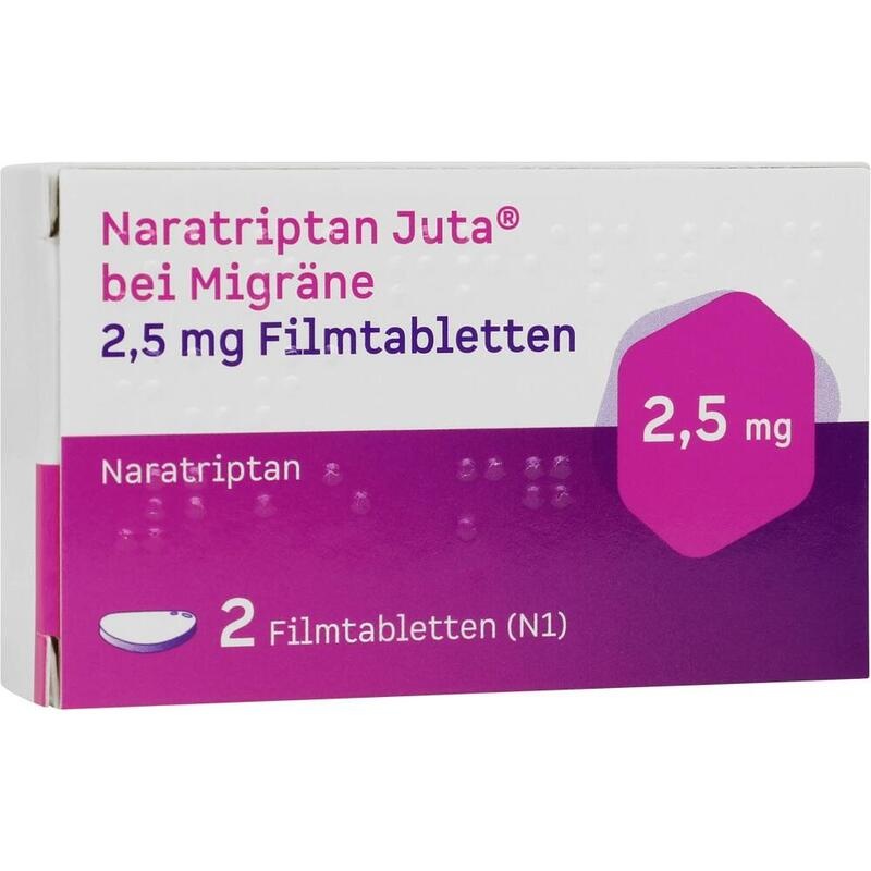 NARATRIPTAN Juta bei Migräne 2,5 mg Filmtabletten