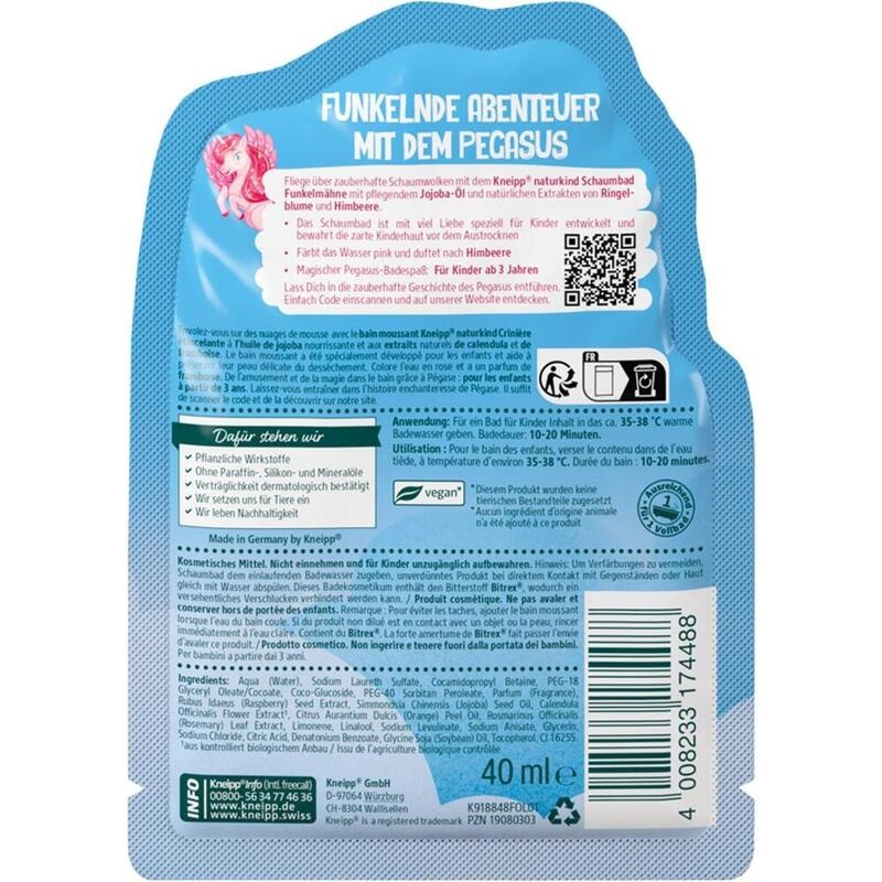 KNEIPP naturkind Funkelmähne Schaumbad